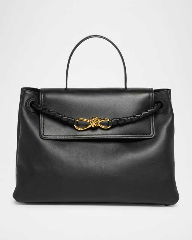 Andiamo Medium Leather Top-Handle Bag